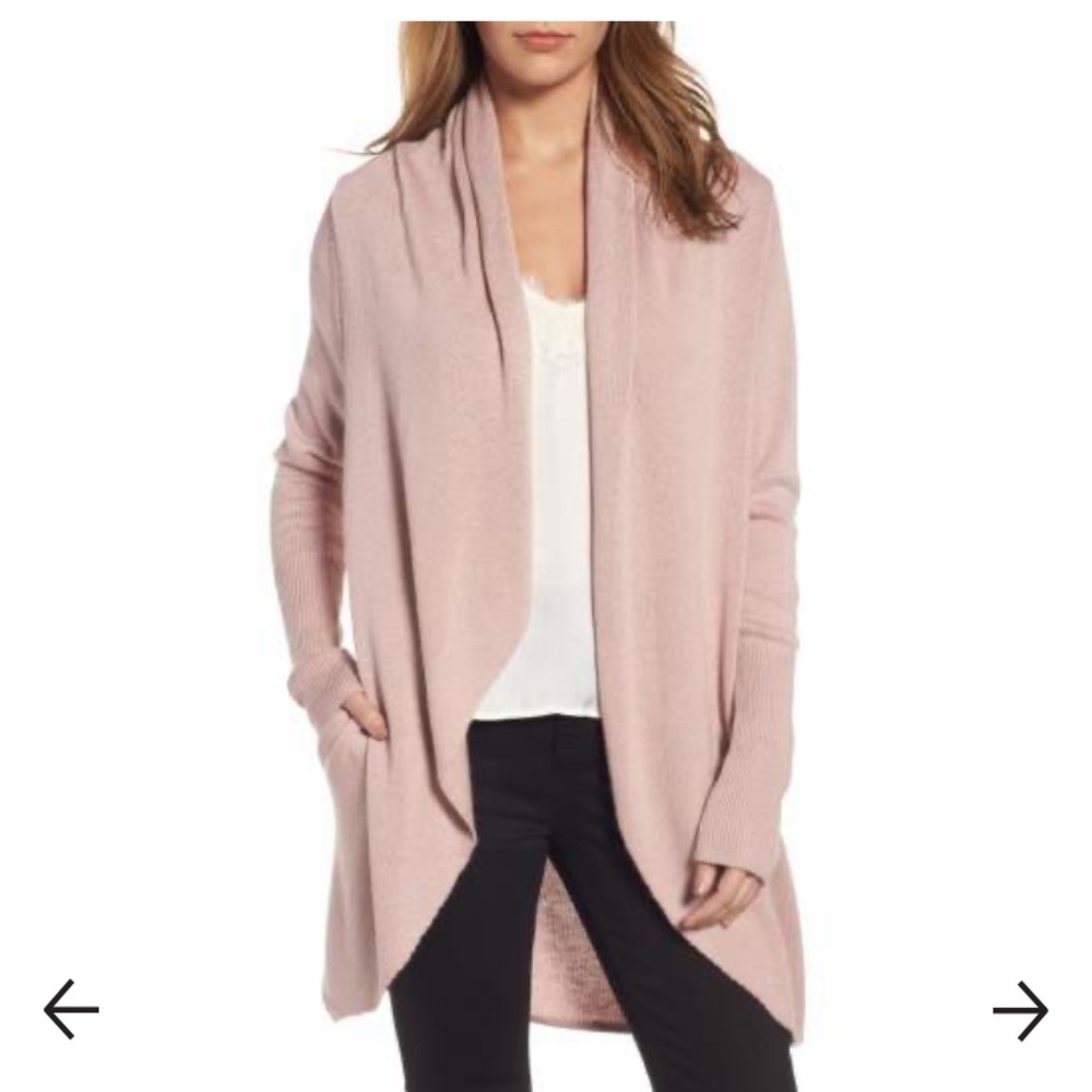 Leith open wool blend cardigan